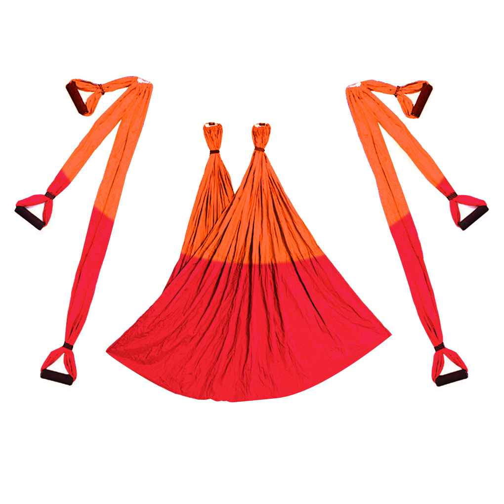 Aerial Yoga Swing Flying Hammock Set Anti-Gravity 6 Hand Grip Hanging Chair Kit Fitness Pilates Swing Belt