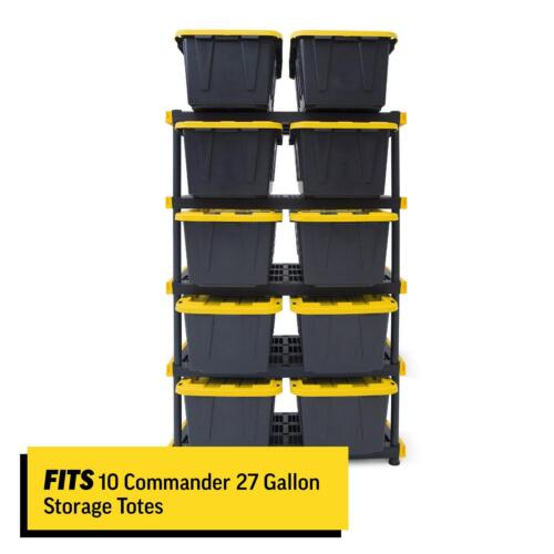 Project Source Commander Plastic Heavy Duty 5-Tier Utility Shelving Unit (48-in