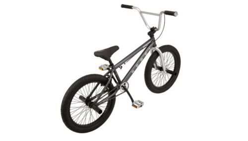 20 inch Rebel X1 BMX Bike Sturdy Frame, Included 4 axle pegs, Ages 8-12, Gray