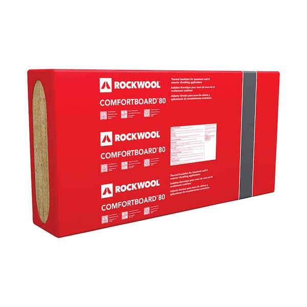 R-6.3 Comfortboard 80 1-1/2 in. x 24 in. x 48 in. Stone Wool Insulated Sheathing Board (48 sqft)