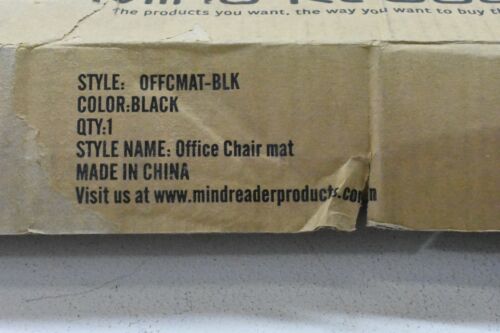 Mind Reader OFFCMAT-BLK Office Hardwood 36" x 48" Inches Easy Glide Computer Mat