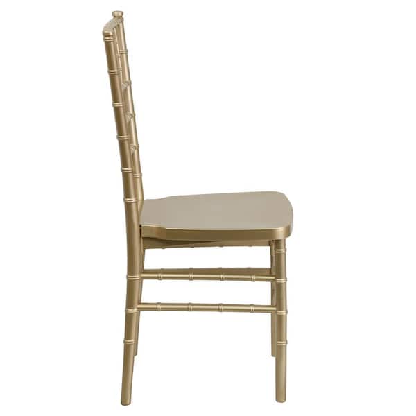 Hercules Premium Series Gold Resin Stacking Chiavari Chair