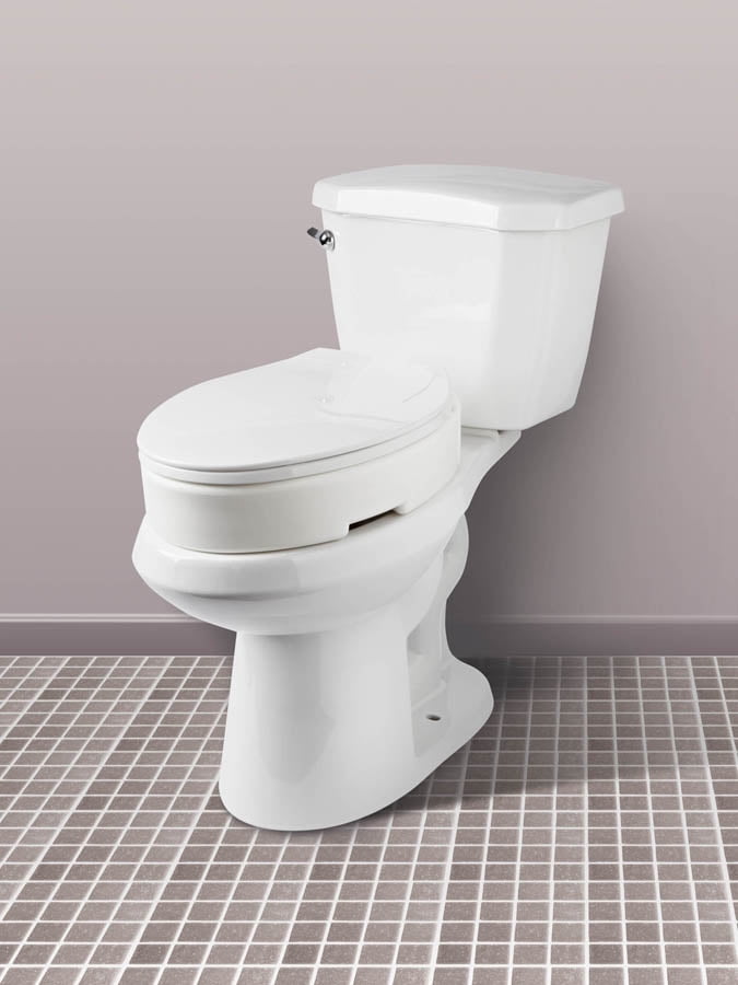 Raised Toilet Seat - Elongated Carex® 3-1/2 Inch White 300 lbs.