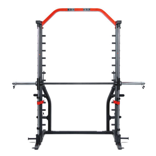 Sunny Health Fitness Premium Squat Smith Power Rack Pull Up Bar Machine XF920021