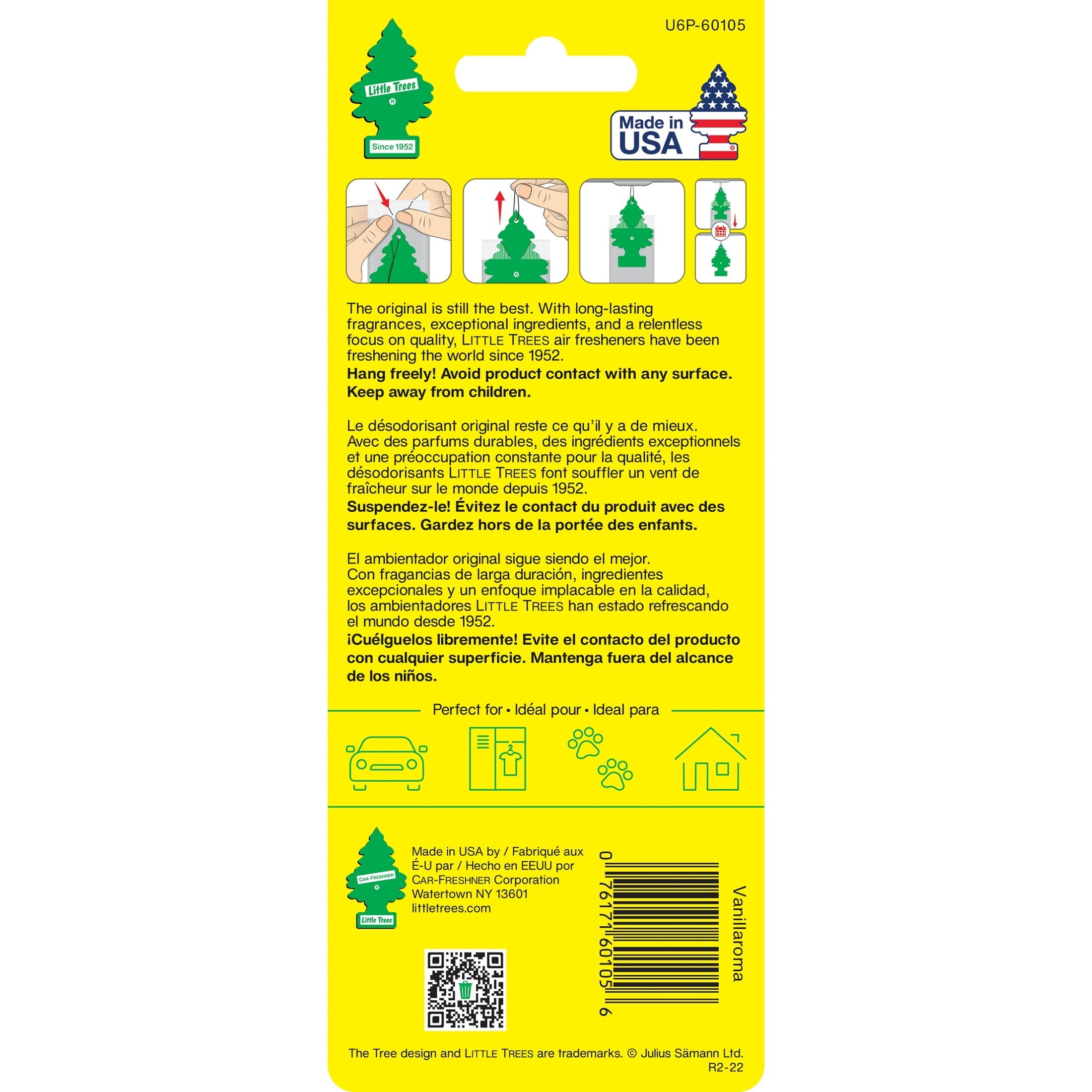 Little Trees Air Freshener Vanillaroma Fragrance 6-Pack (Pack of 1)