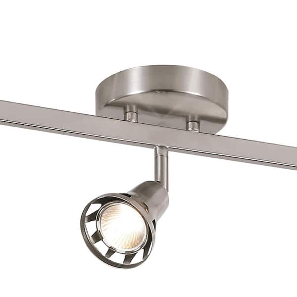Renew 2.3 ft. 3-Light Brushed Nickel Track Light Fixture with Adjustable Heads