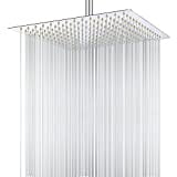 SR SUN RISE 12 Inch Rain Shower Head Brushed 304 Stainless Steel High Pressure Rainfall Showerhead Ultra Thin Water Saving