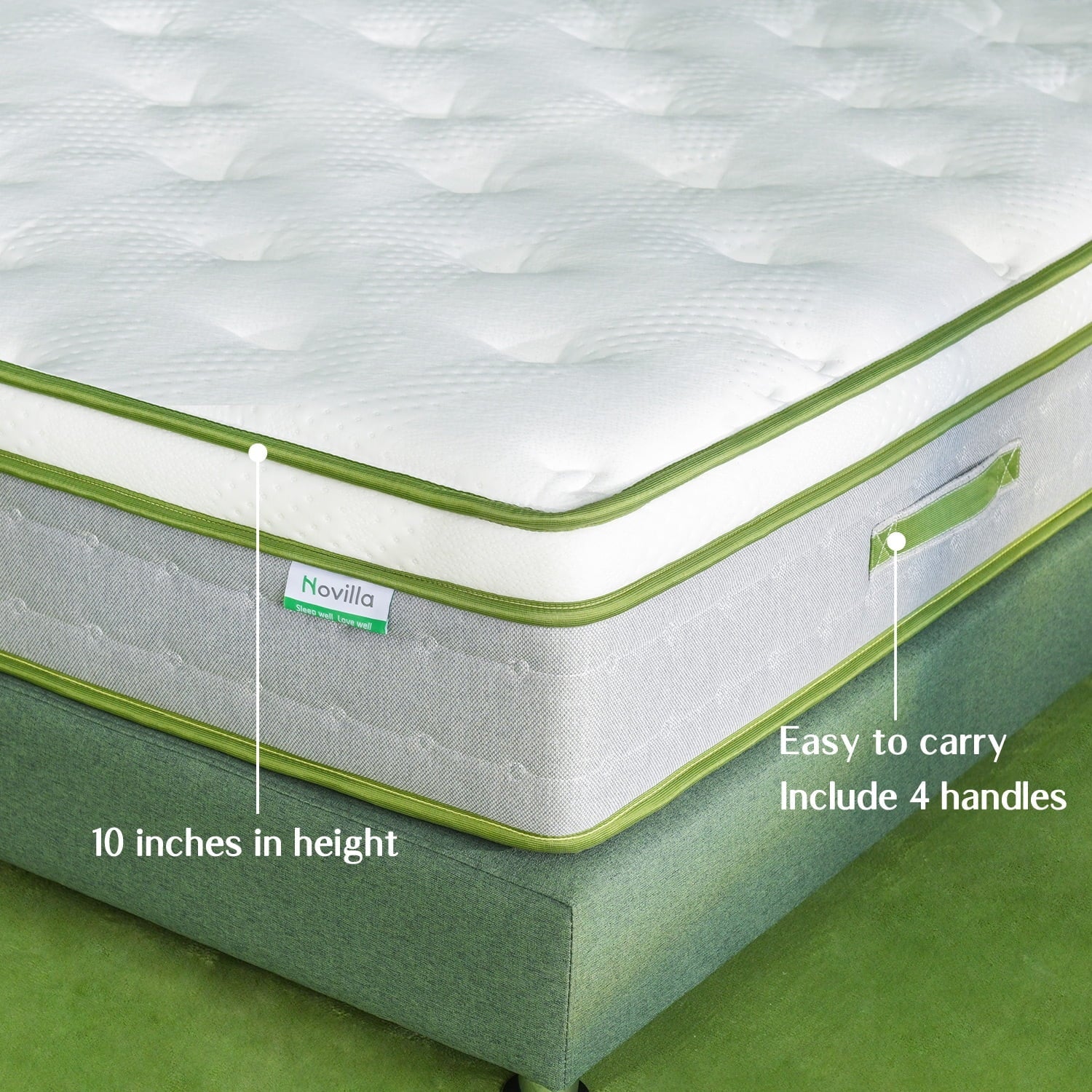 Serenity 10 inch Gel Memory Foam Innerspring Hybrid Mattress Cool Sleep, Queen Mattress