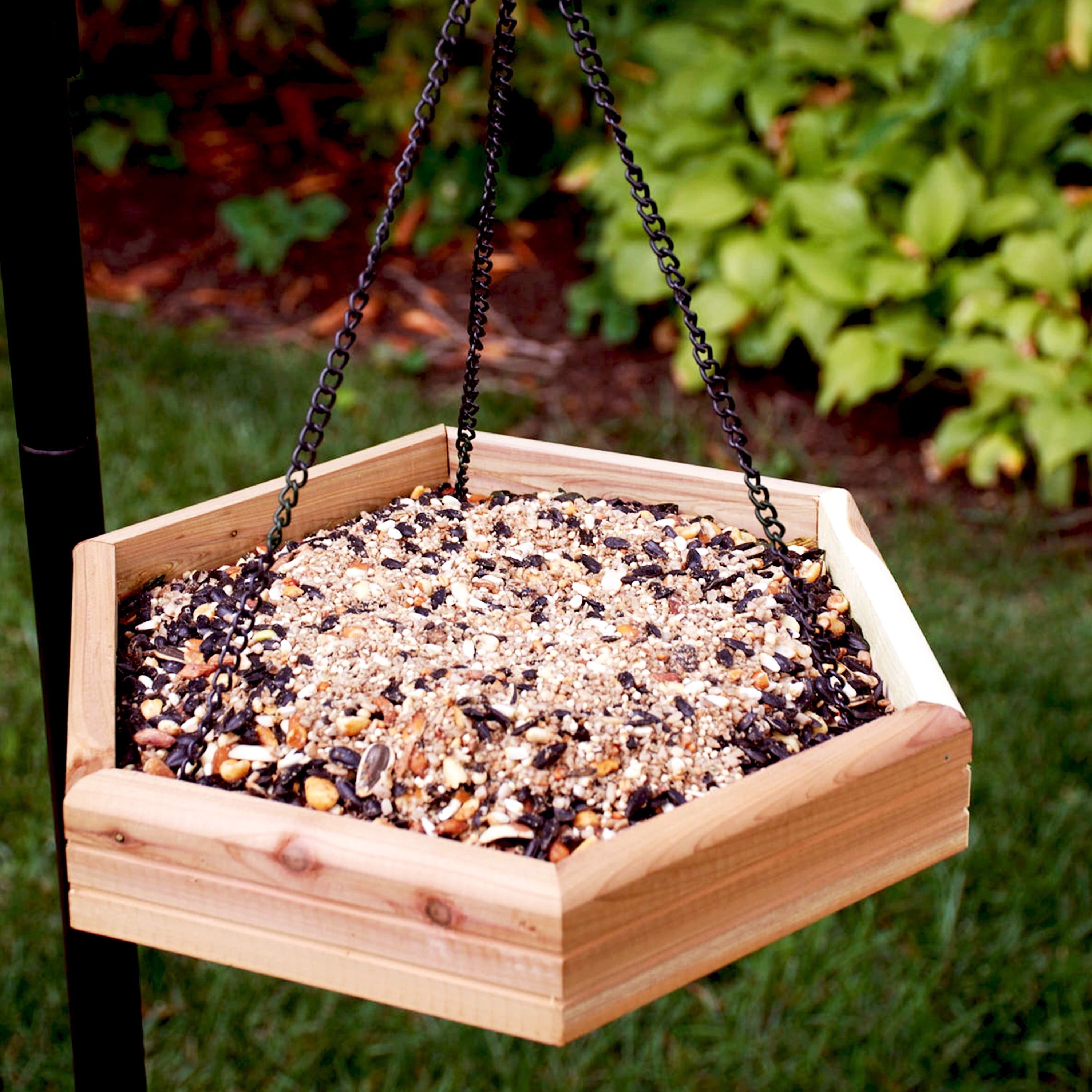 Pennington Red Cedar 2 in 1 Wild Bird Bath and Wild Bird Feeder, 4 lb. Capacity