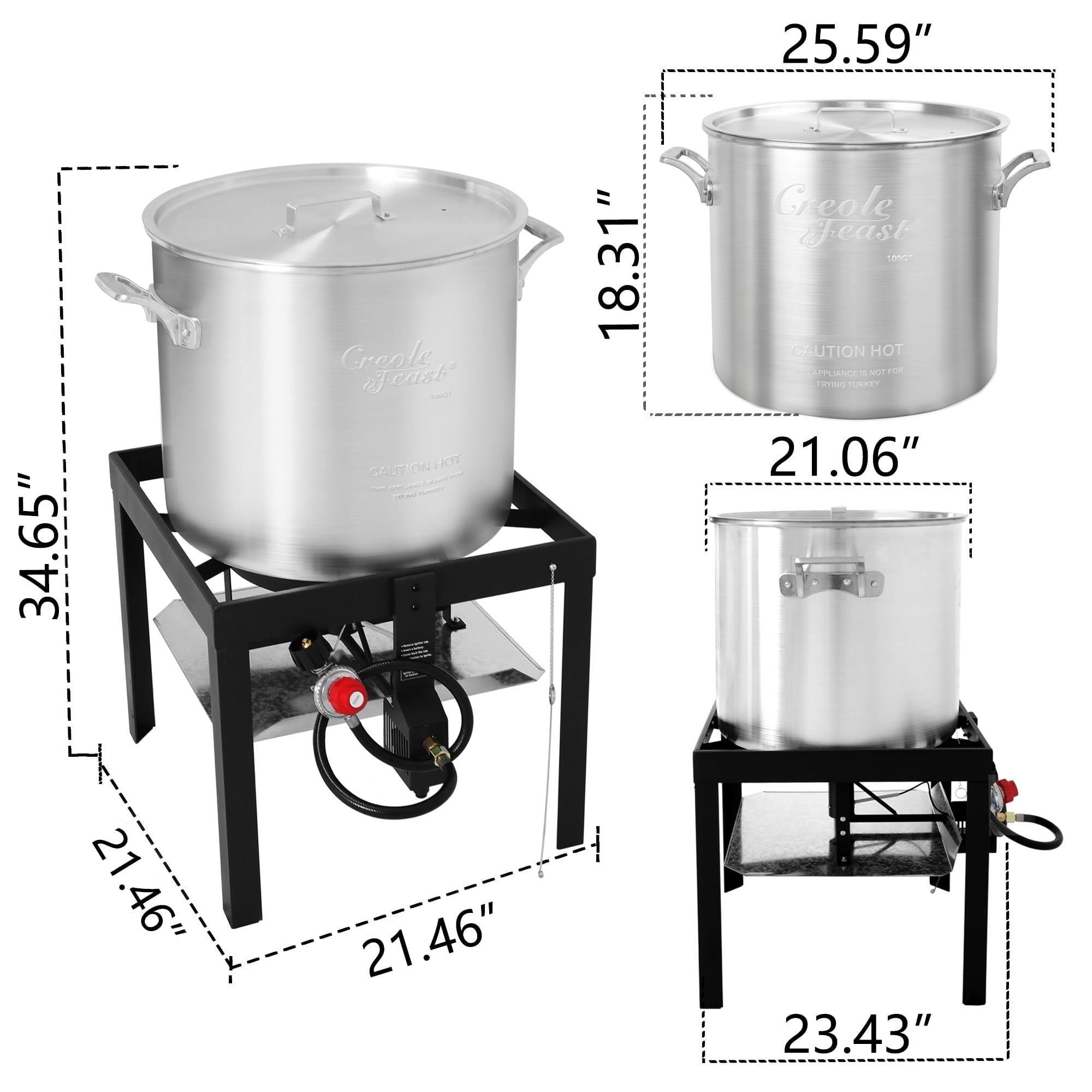 Creole Feast SBK1001, 100QT Seafood Boiling Kit with Strainer