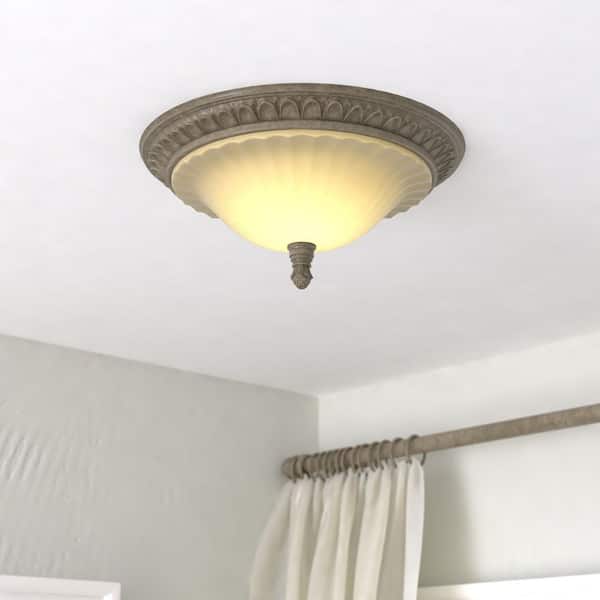 Avenant 16 in. W Bronze Flush Mount Ceiling Light Fixture
