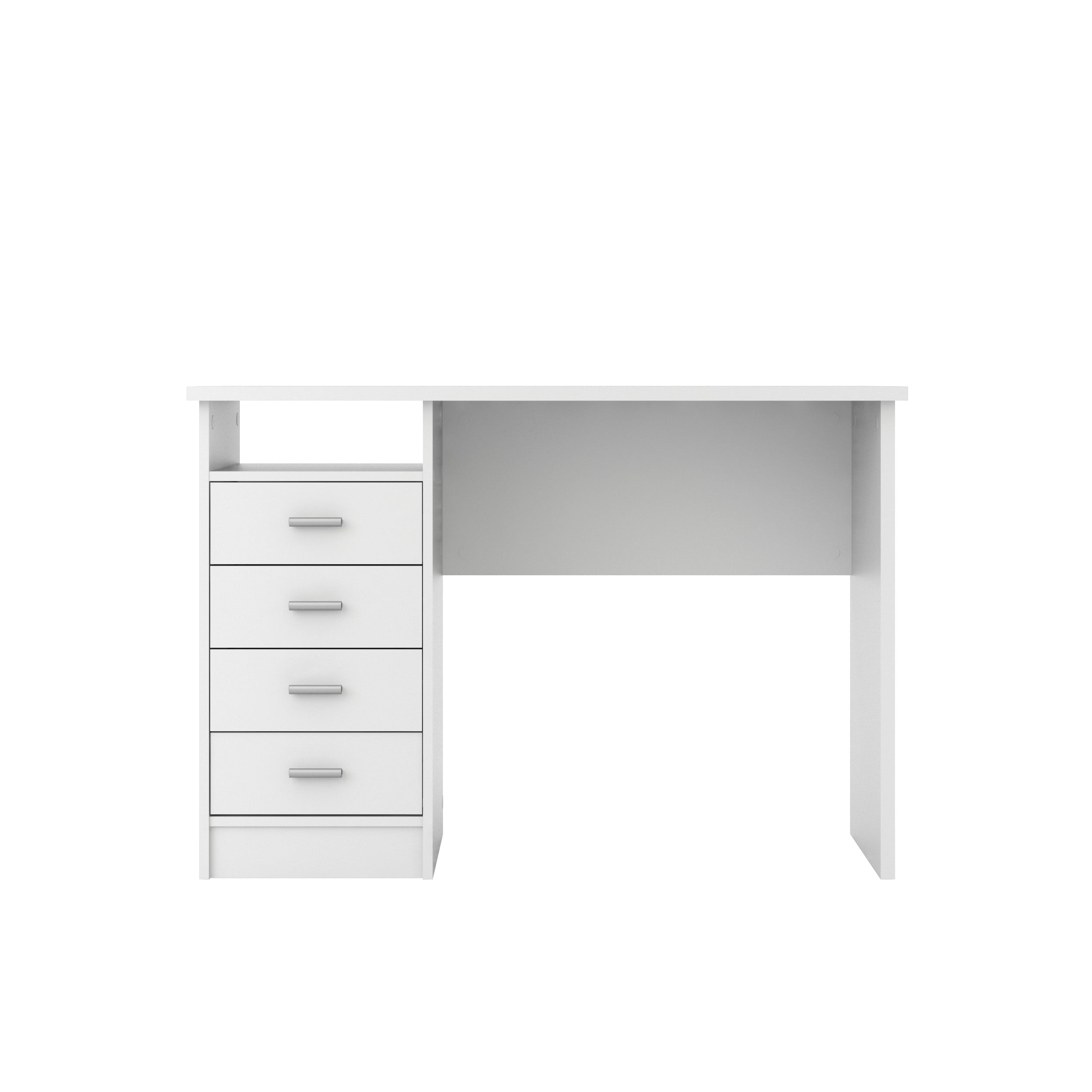 Warner Desk with 4 Drawers, White
