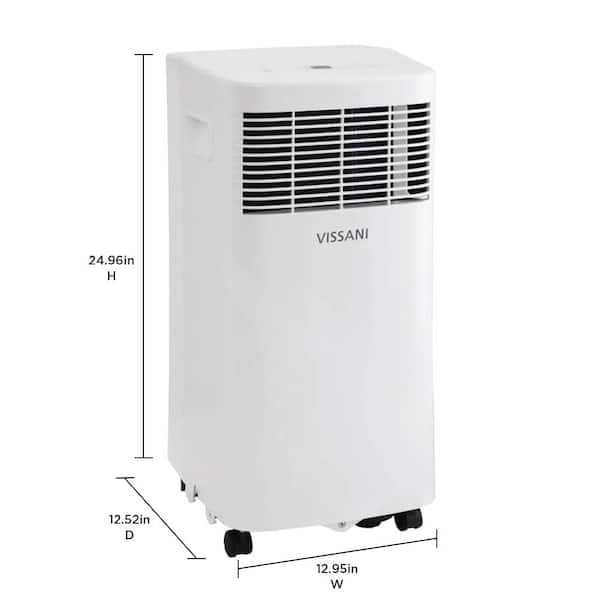 5,000 BTU Portable Air Conditioner Cools 250 sq. ft. with Dehumidifier and Remote in White