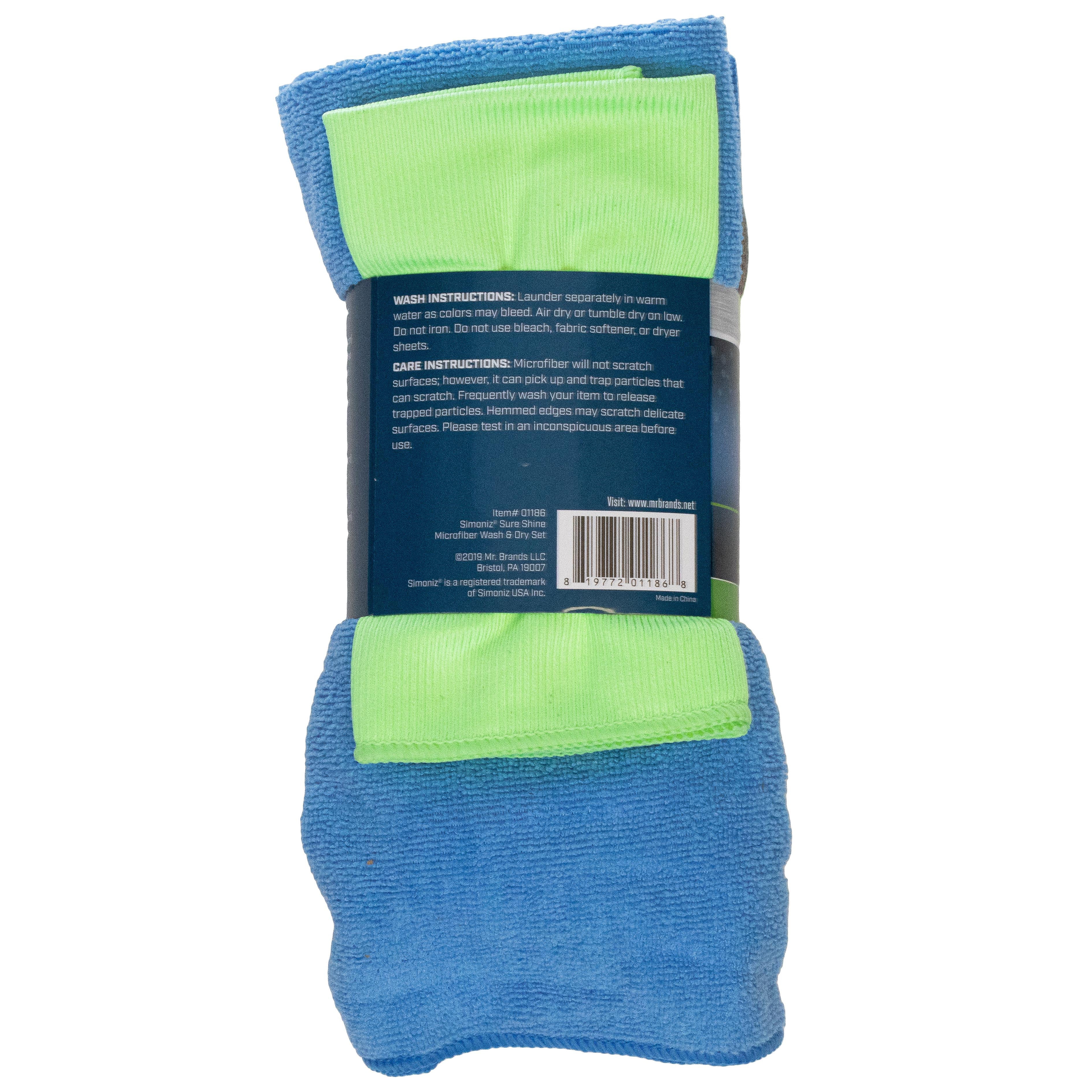Simoniz Microfiber Wash & Dry Set, 3pk