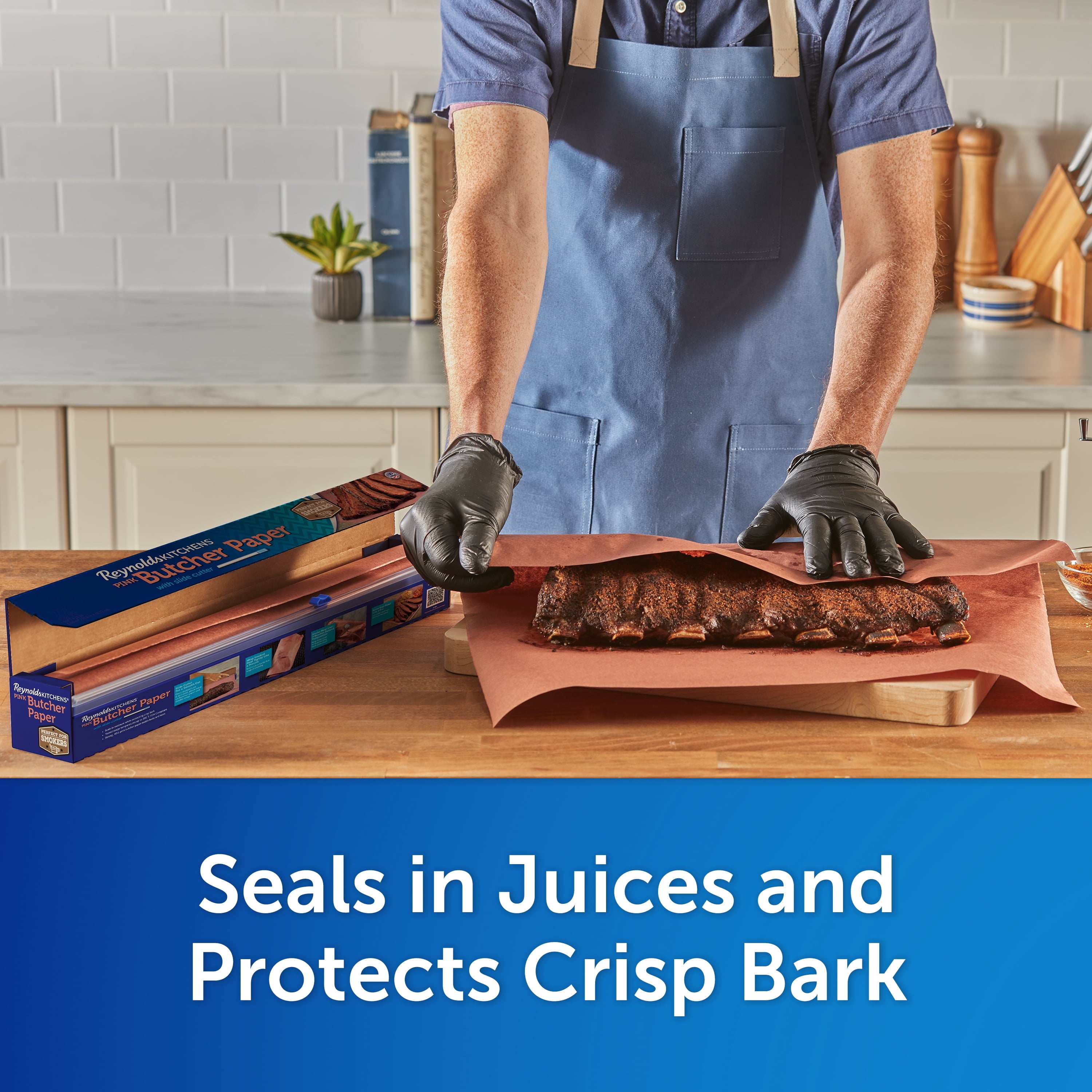 Reynolds Kitchens Pink Butcher Paper with Slide Cutter, 75 Square Feet