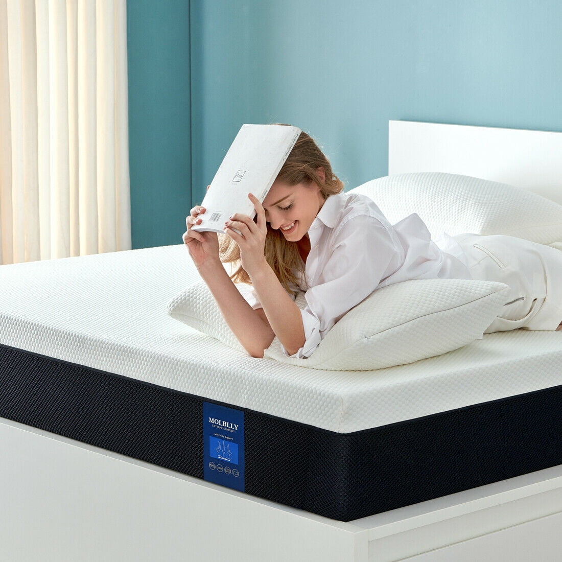 10 inch Queen Size Medium Gel Memory Foam Mattress - Bed in a Box