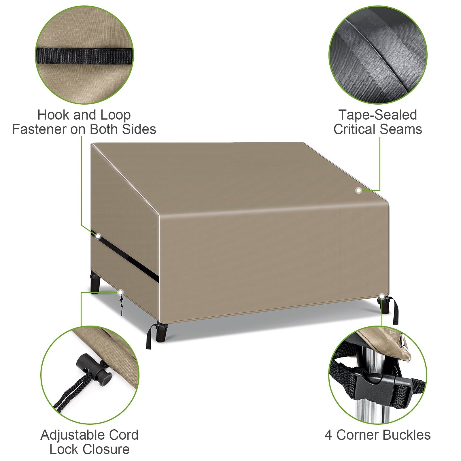 Patio Loveseat Cover, GARPROVM Patio Furniture Cover, 54