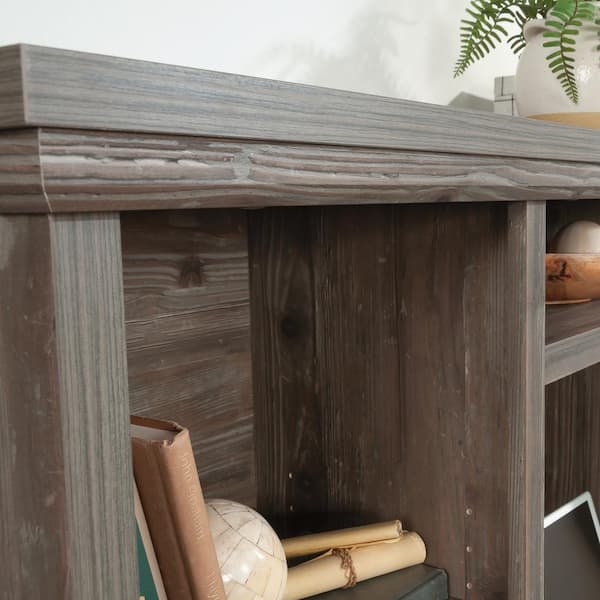 Aspen Post 59.055 in. Pebble Pine Desk Hutch with Adjustable Shelves