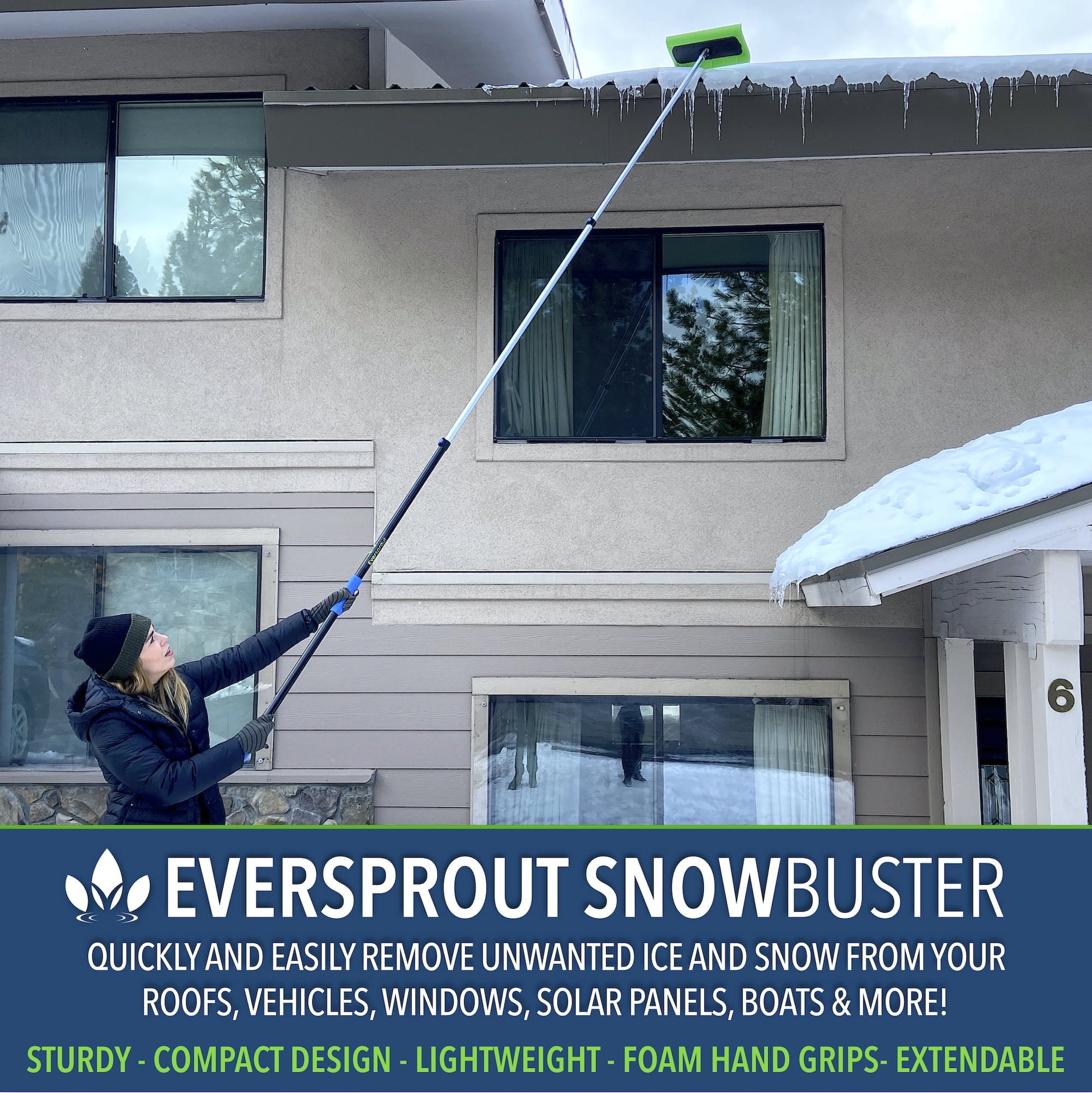 EVERSPROUT Never-Scratch SnowBuster 5-to-12 Foot