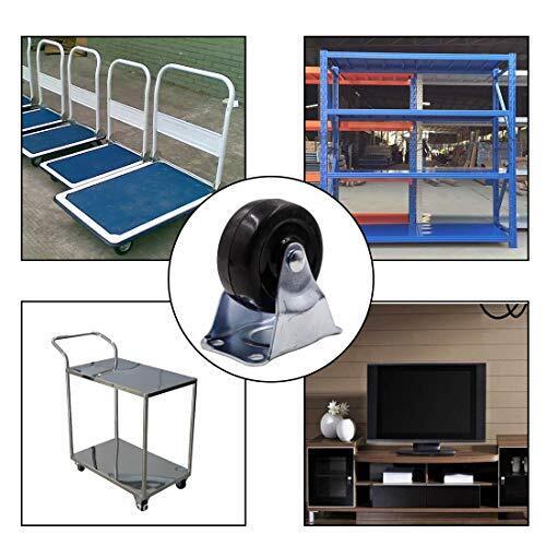 4 Pcs Casters Heavy Duty Rubber Black Caster Wheels Smooth Caster Wheels 2''