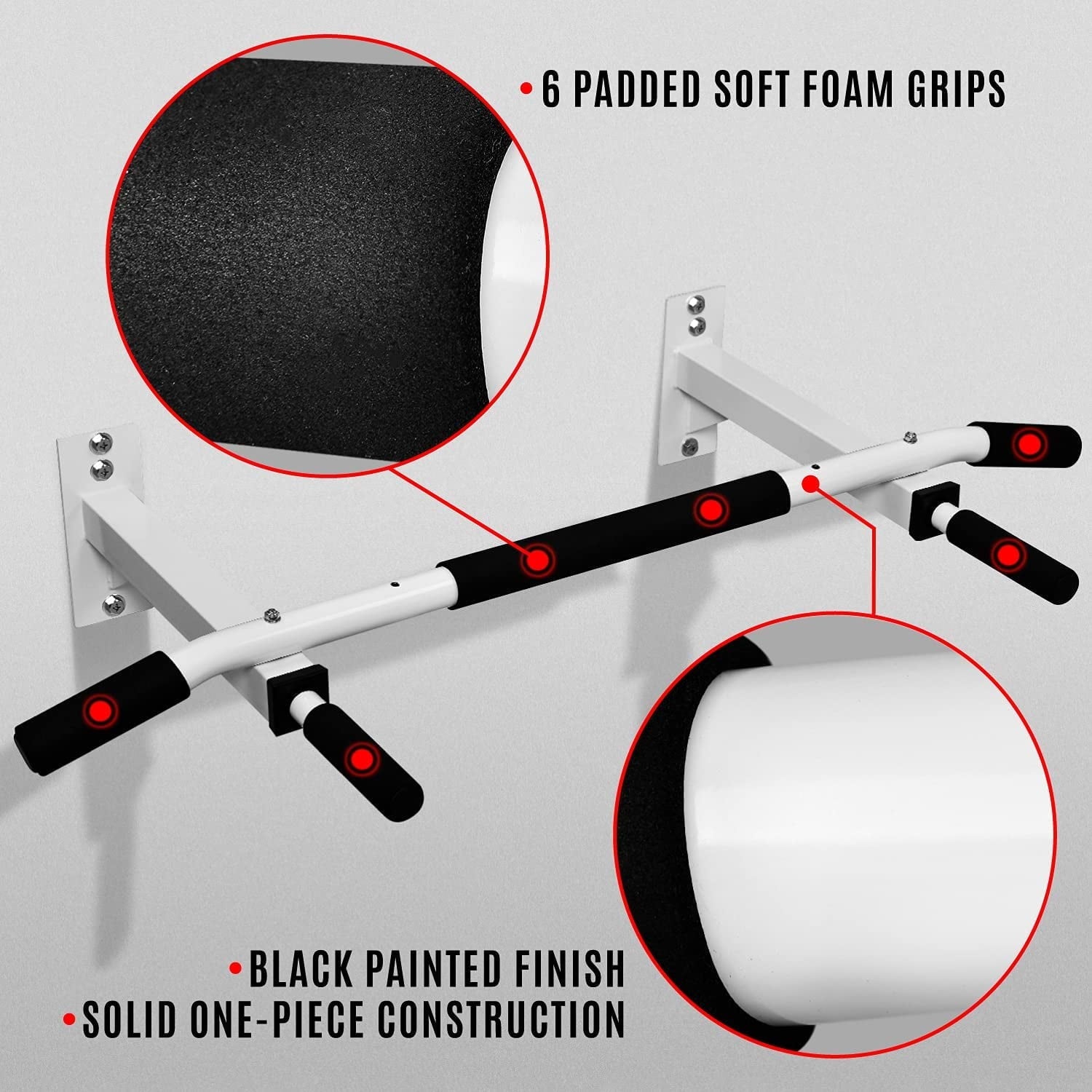 Yes4All Wall Mount Chin Up Bar - White