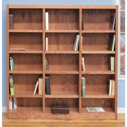 Concepts In Wood Standard Bookcase w/ Adjustable Shelves 15-Shelf Wood Brown