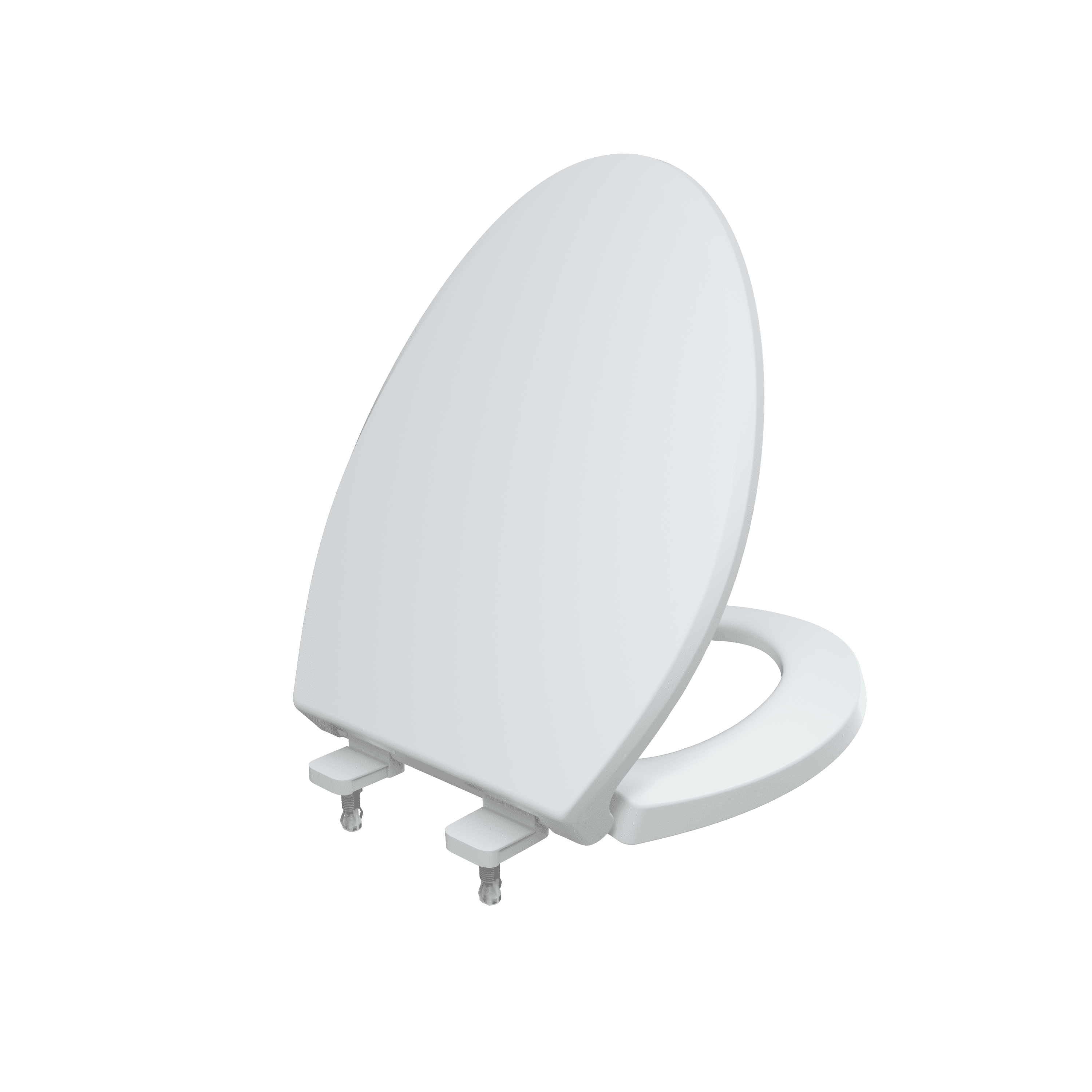 R&T B1130 Toilet Seat 400 pound Oval Plastic Toilet Seat Soft Close No Slam White