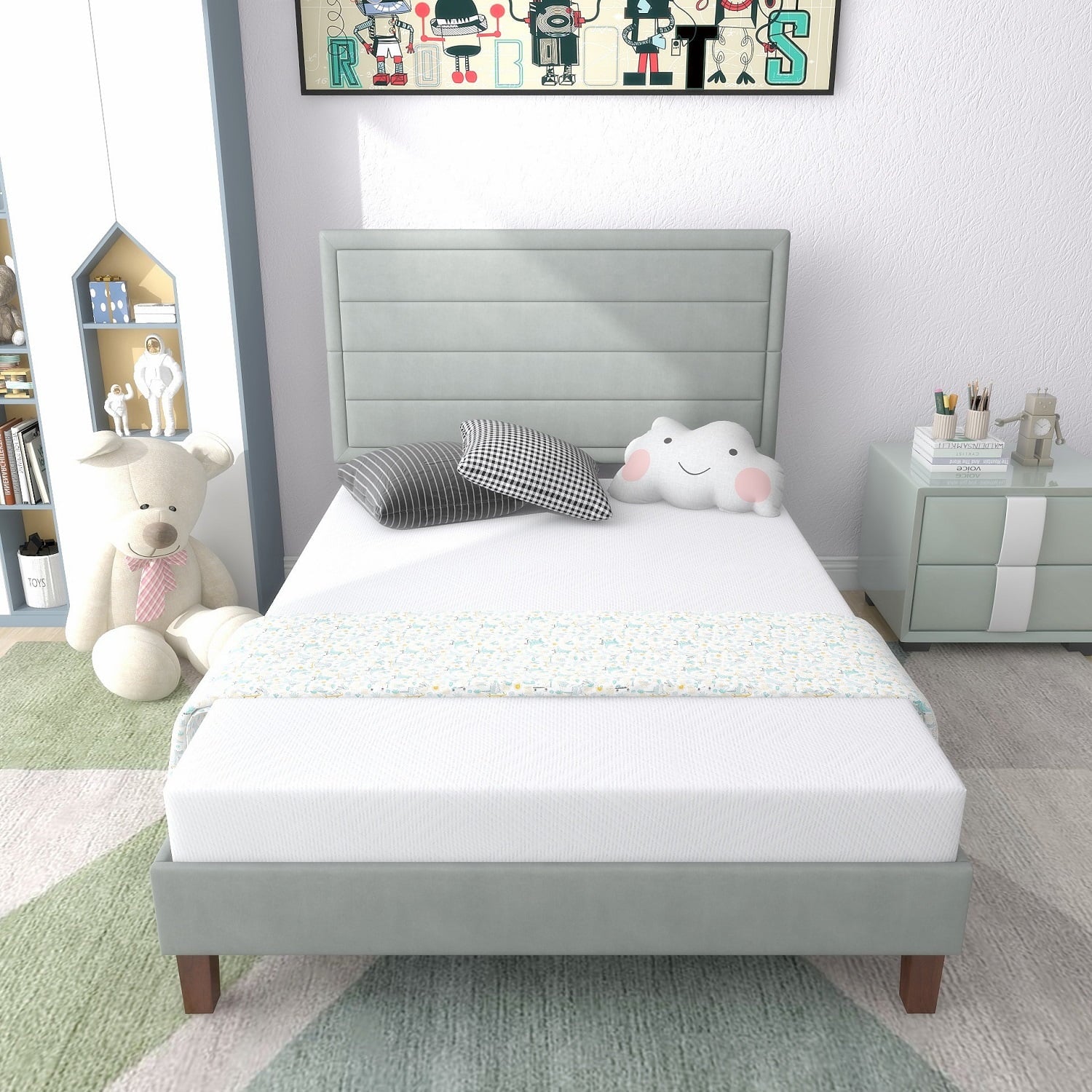 6 inch Twin Mattress Medium Firm Memory Foam Mattress Bed in a Box, Made in USA