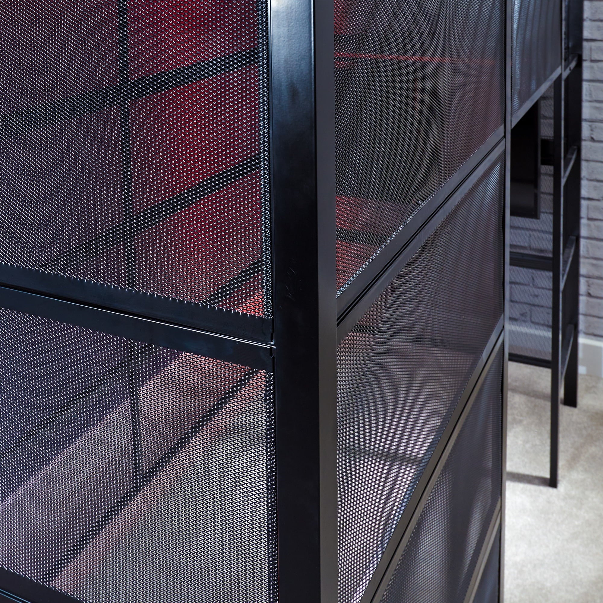 X Rocker Gaming Den Bunk Bed with VESA TV Mount, Twin, Black, Teen, Children