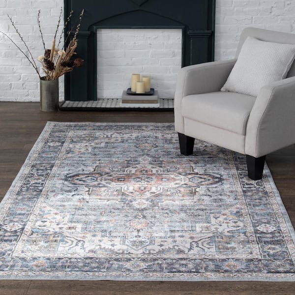 Casann Avenue Multi 4 ft. x 6 ft. Machine Washable Indoor Area Rug