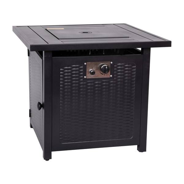 Black Steel Fire Pit Table