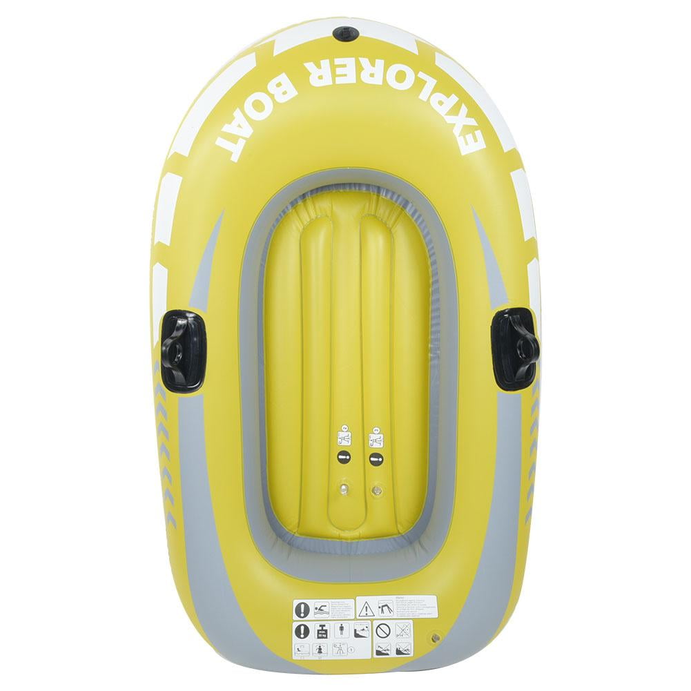 Mavis Laven Inflatable Boat,Inflatable Kayak,Yellow PVC Inflatable One Person Rowing Air Boat Fishing Drifting Diving Tool