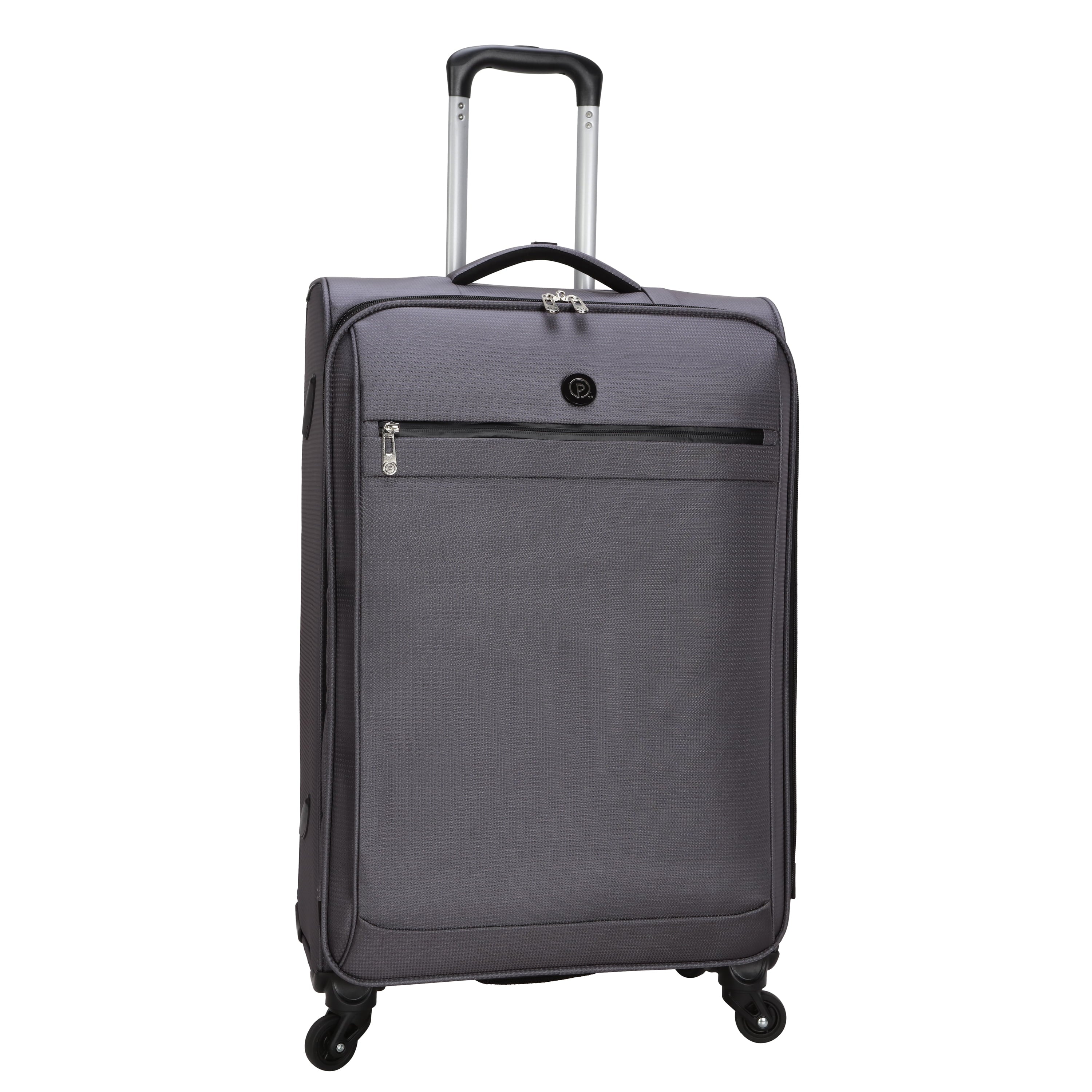 Protege 26-inch Gravity Free Softside Upright Checked Travel Luggage, Grey, Adult