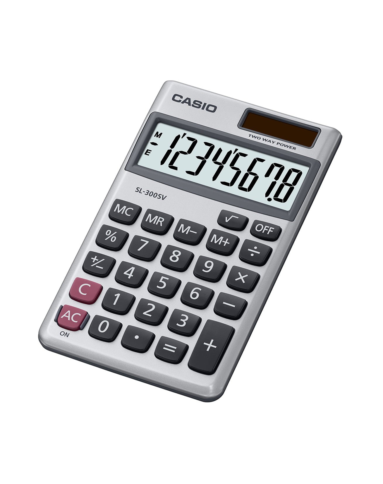 Casio Wallet Solar Calculator with 8-Digit Display