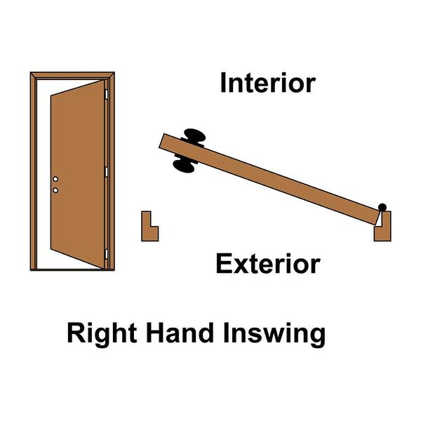 36 in. x 80 in. Rustic Arched 2-Panel V-Groove Stained Knotty Alder Wood Prehung Front Door