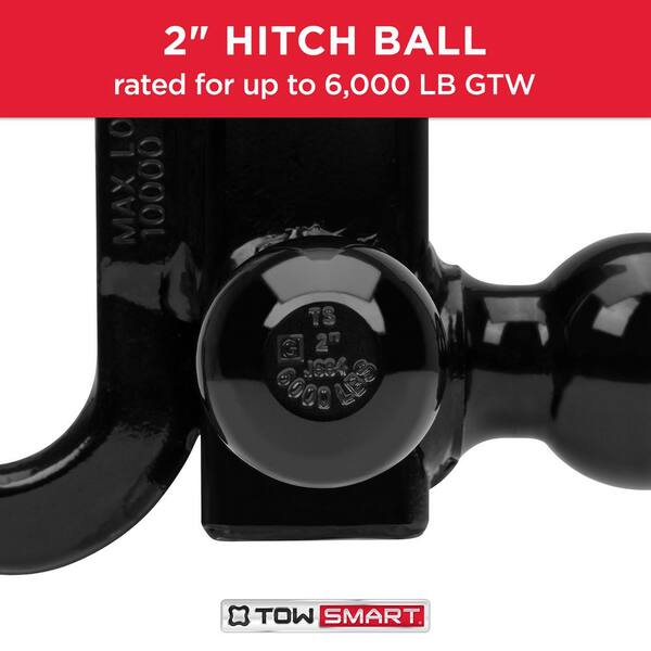 Up to 14,000 lb. 1-7/8 in., 2 in, and 2-5/16 in. Ball Diameters Trailer Tri-Ball Mount with Hook