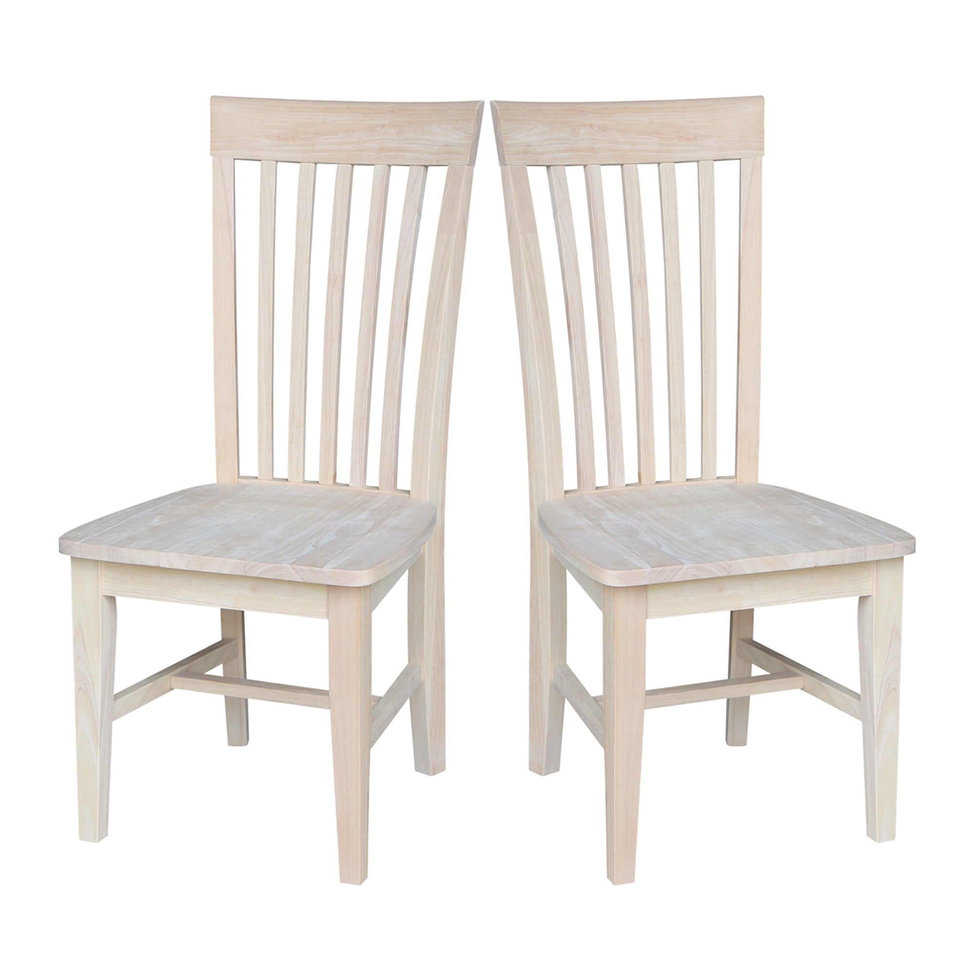 International Concepts Unfinished Salsbury Tall Mission Dining Chair - Set of 2