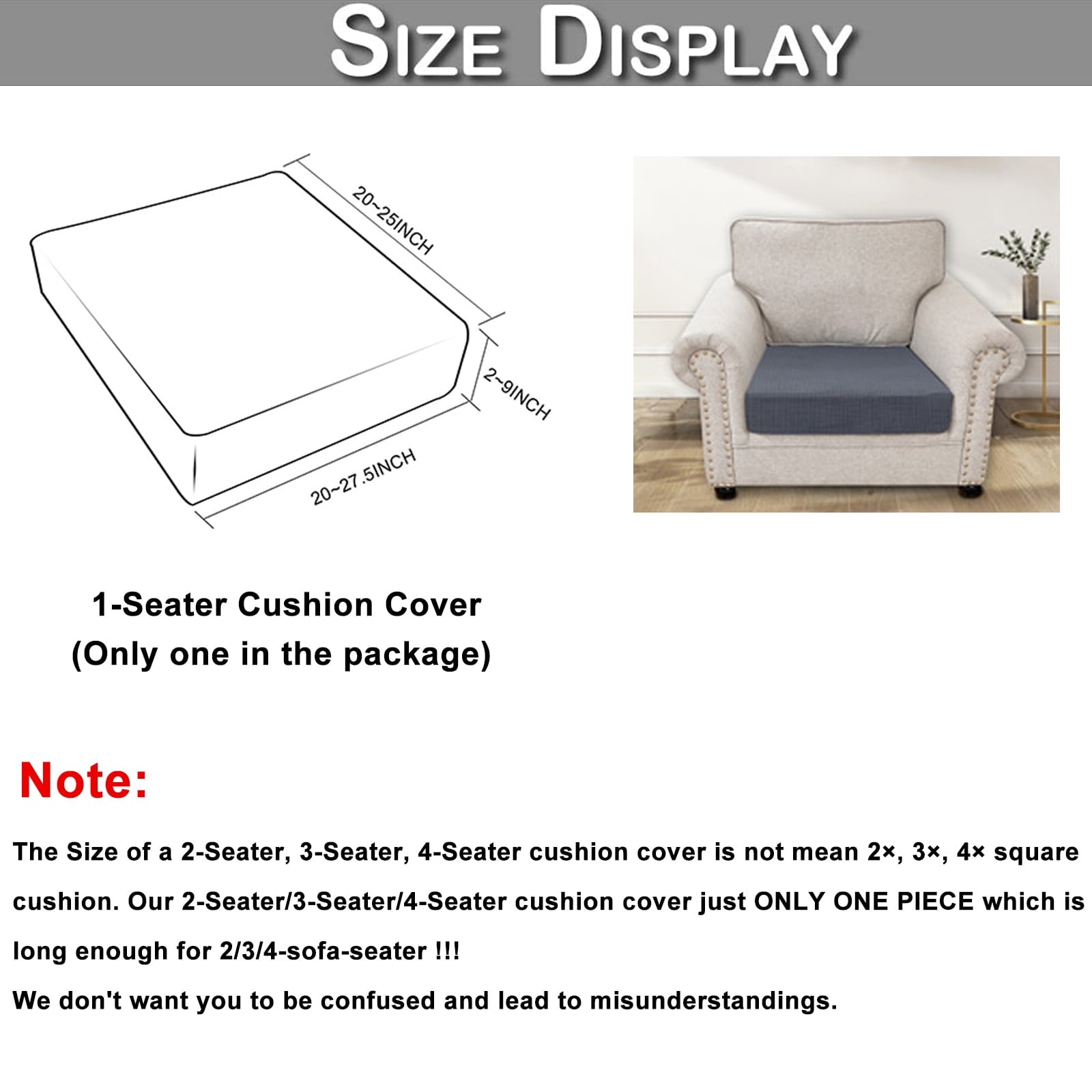 DONGPAI Sofa Cushion Covers Stretchy Couch Slipcover Sofa Seat Furniture Protector