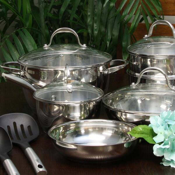 Ridgewell 13-Piece Stainless Steel Cookware Set