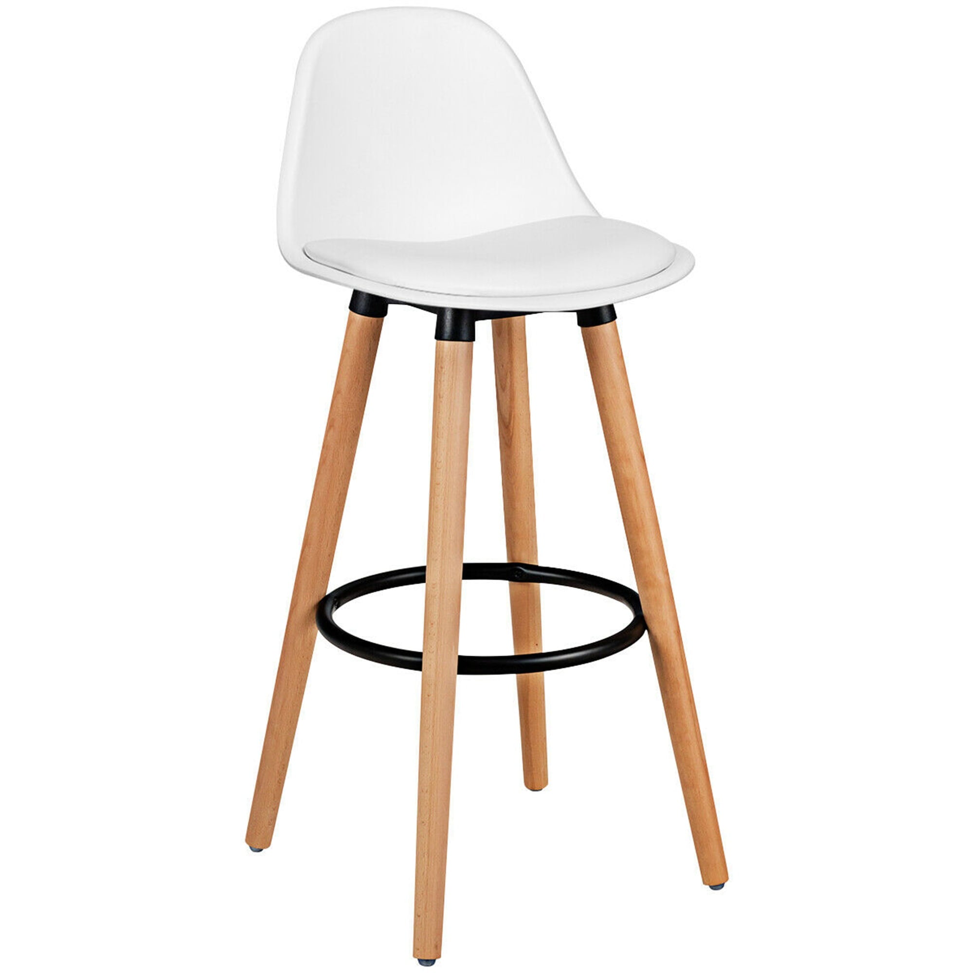 Gymax Set of 2 Mid Century Barstool 28.5