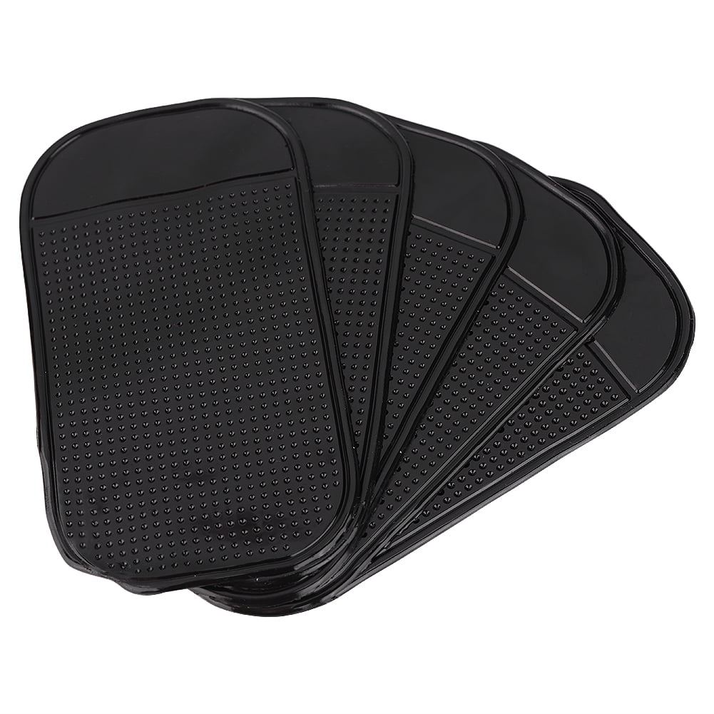 Tebru 5Pcs Car Grip Pad Non-Slip Sticky Anti-Slide Dash Cell Phone Holder Black Mat ,Anti-slip Pad, Anti-Slide Pad