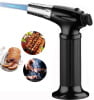 Culinary Butane Torch Blow Torch Lighter,Refillable Cooking Kitchen Torch with Safety Lock Adjustable Flame for BBQ,Creme Brulee,Baking,Cooking,Crafts,Cigar (Butane Gas not Included)