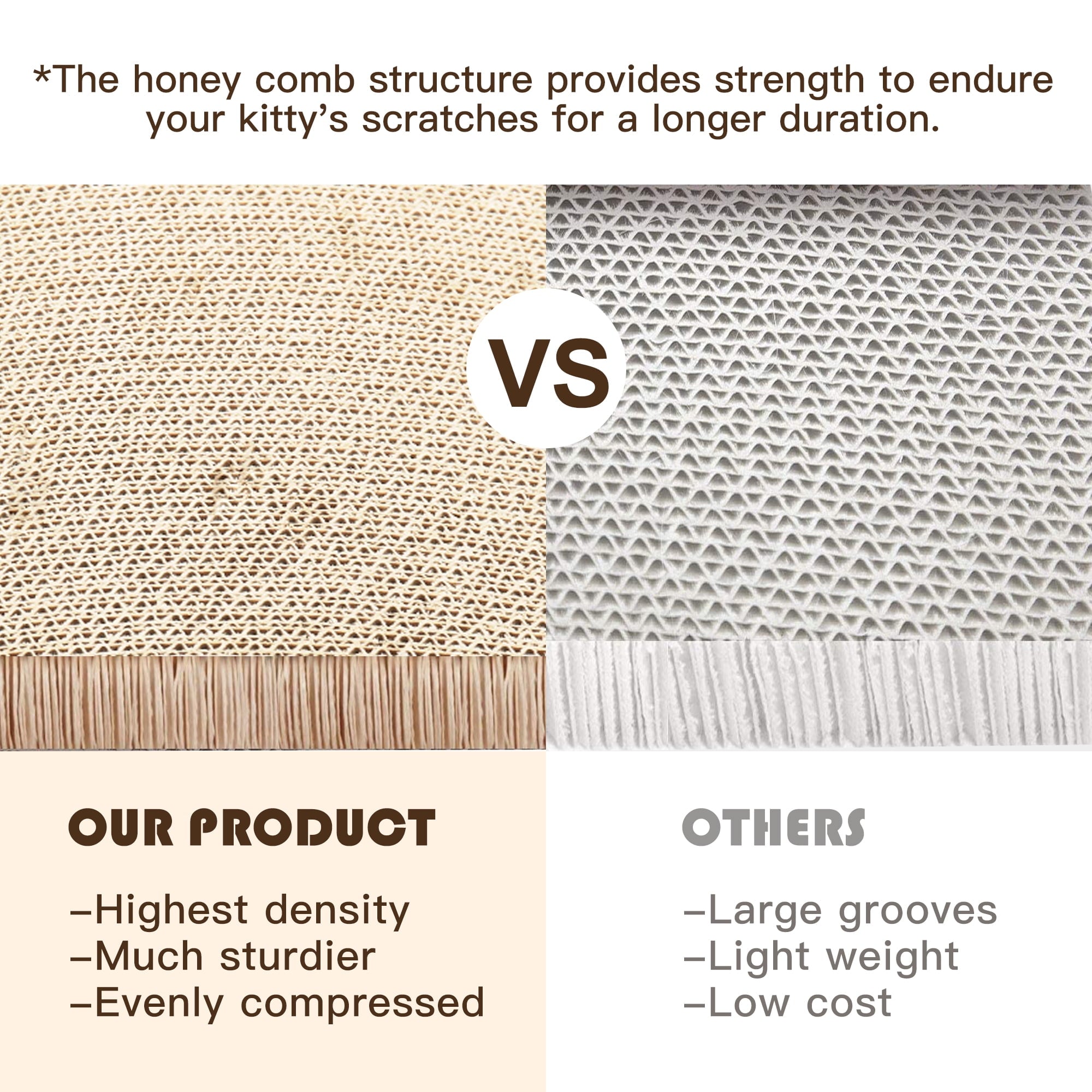 Coziwow Cat Scratcher Cardboard Scratch Lounge Pad, Cat Bed Furniture House W/ Catnip