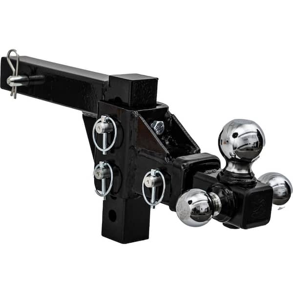 1-7/8 in., 2 in., 2-5/16 in. Chrome Towing Balls Adjustable Tri-Ball Hitch