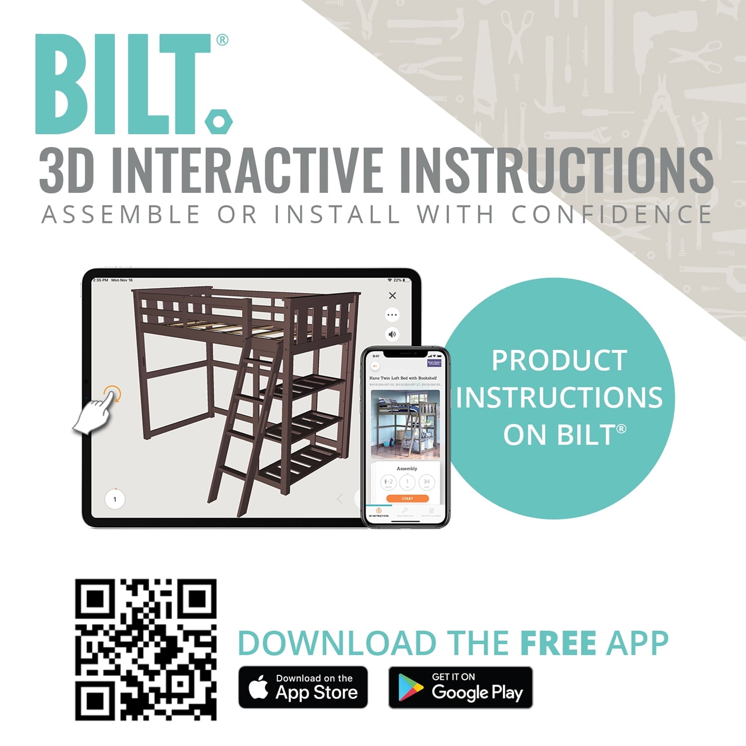 Better Homes and Gardens Kane Twin Loft Bed, Espresso