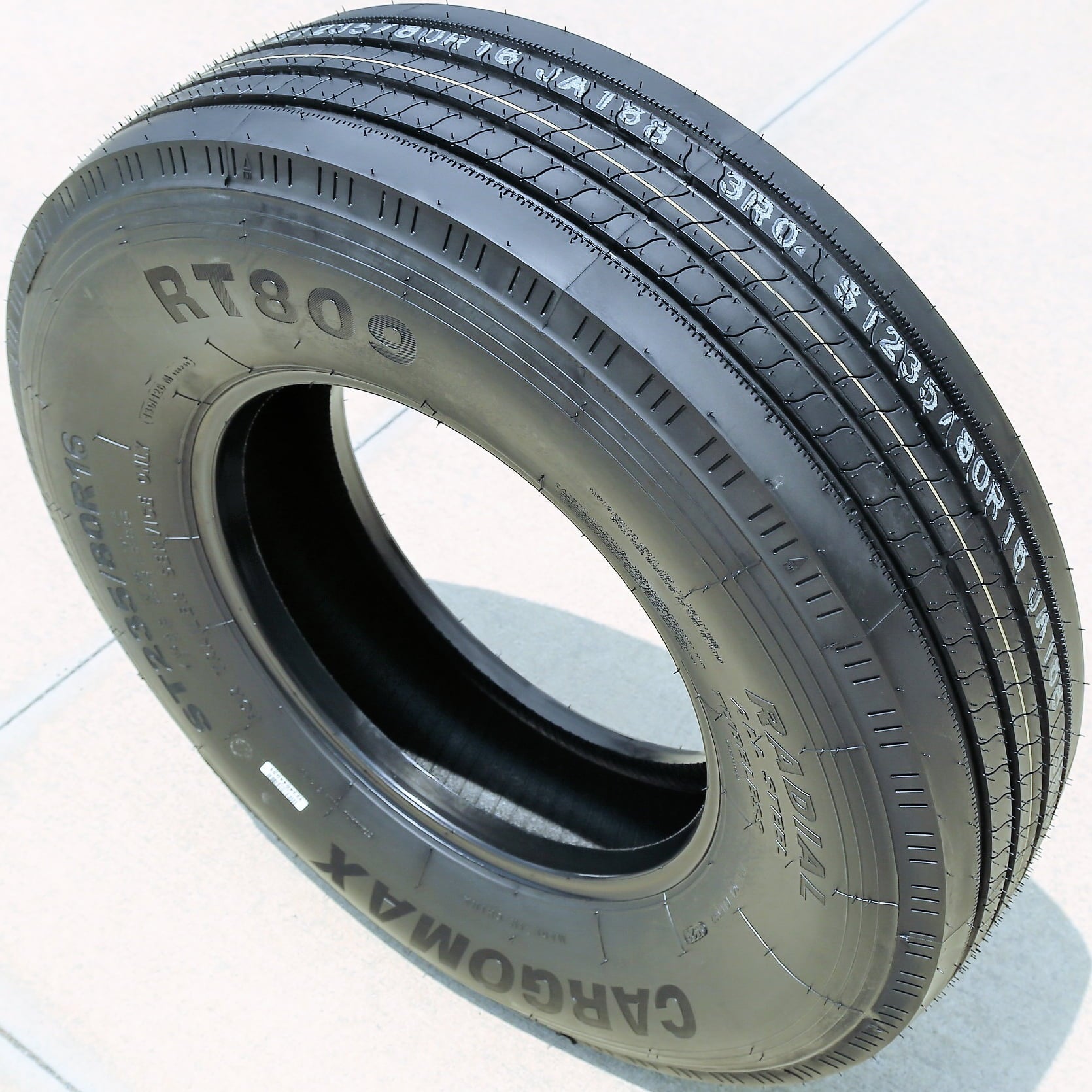 Pair of 2 (TWO) Cargo Max RT809 All Steel ST 235/85R16 Load H 16 Ply Trailer Tires