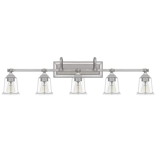 Nicholas 5-Light Brushed Nickel Vanity Light