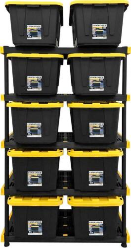 Project Source Commander Plastic Heavy Duty 5-Tier Utility Shelving Unit (48-in