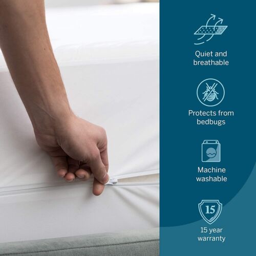 LUCID Encasement Mattress Protector - Completely Surrounds Mattress for Waterpro