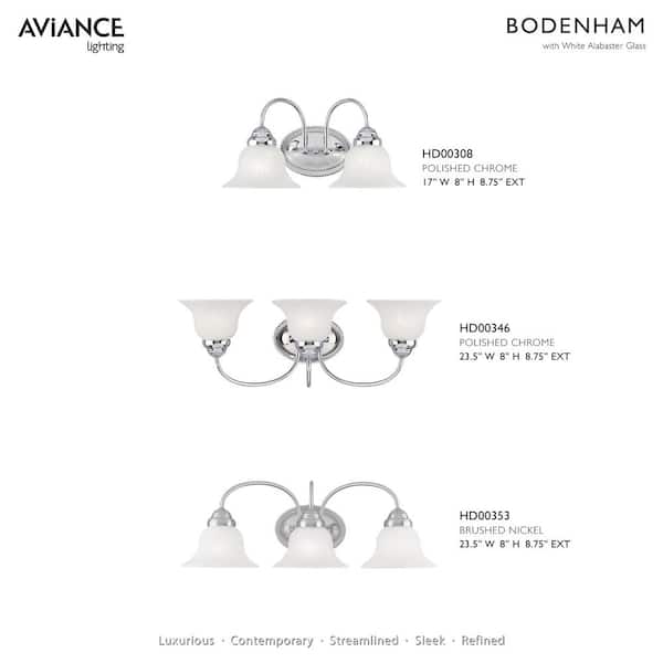 Bodenham 3 Light Polished Chrome Bath Vanity